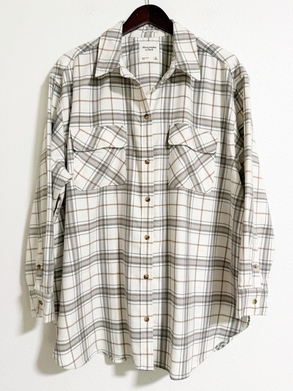 Abercrombie & Fitch Plaid Oversized Shacket